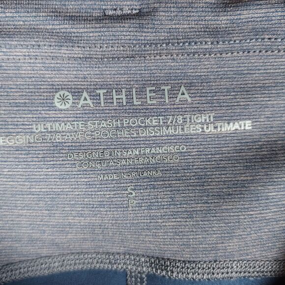Athleta 7/8 Tight Leggings Sz S Ultimate Stash Pocket Workout Pants - Picture 8 of 16